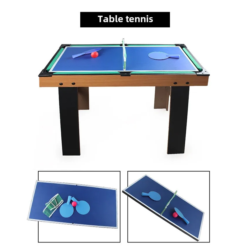 Tábla Il-Chluiche 4-in-1 le Foosball, Haca Aeir, Leadóg Tábla, agus Linn Snámha