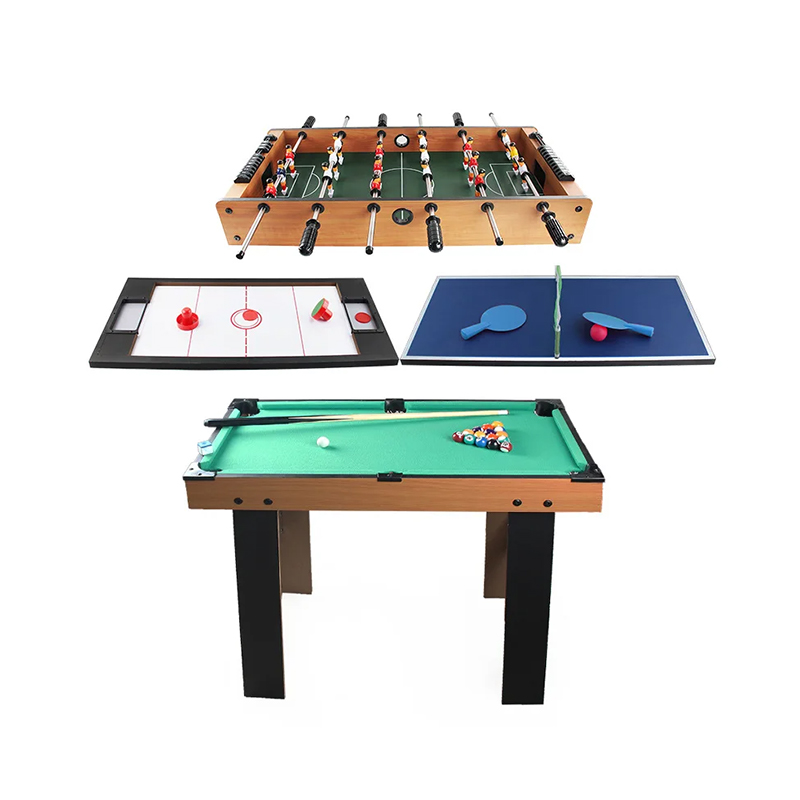Tábla Il-Chluiche 4-in-1 le Foosball, Haca Aeir, Leadóg Tábla, agus Linn Snámha