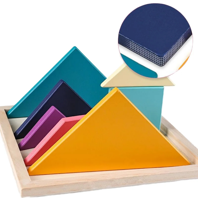 Sraith Tangram Montessori ColorWood