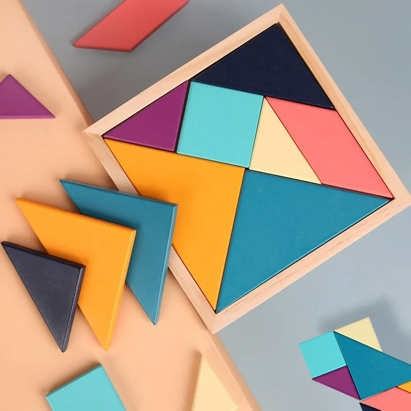 Sraith Tangram Montessori ColorWood