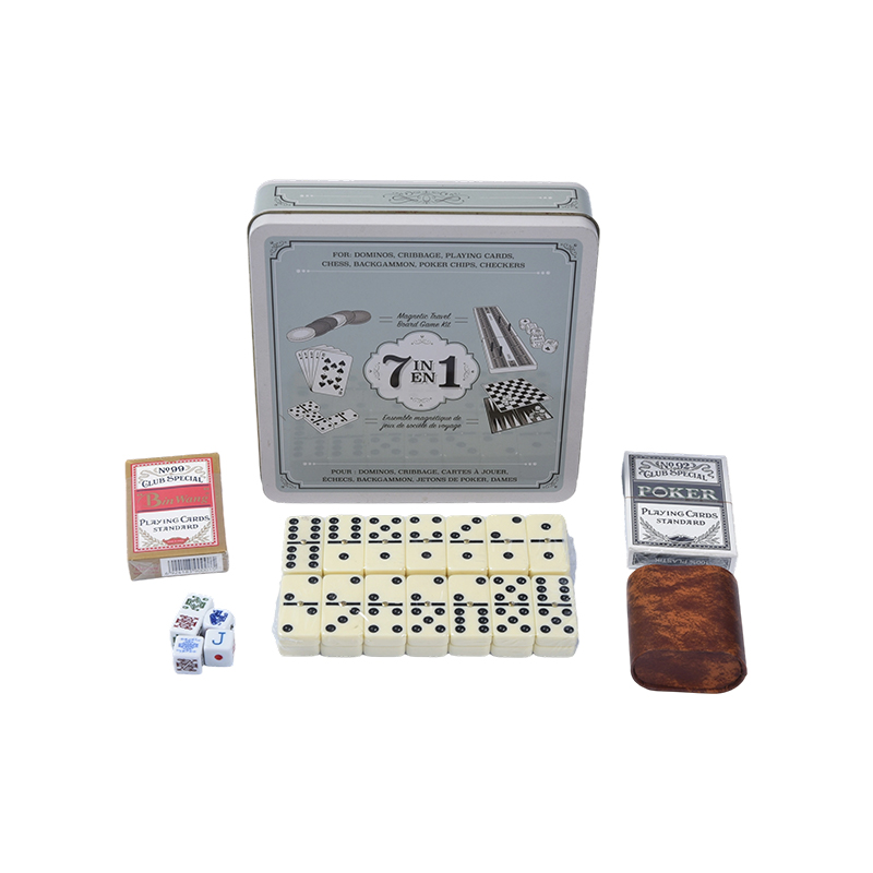 Cluiche Taistil 7-in-1 Socraigh le Bosca Iarainn Inaistrithe