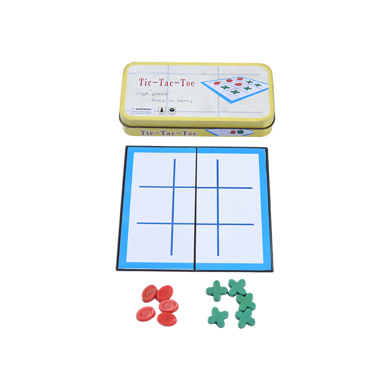 Inaistrithe Classic Tic-Tac-Toe Set le cás stórála miotail