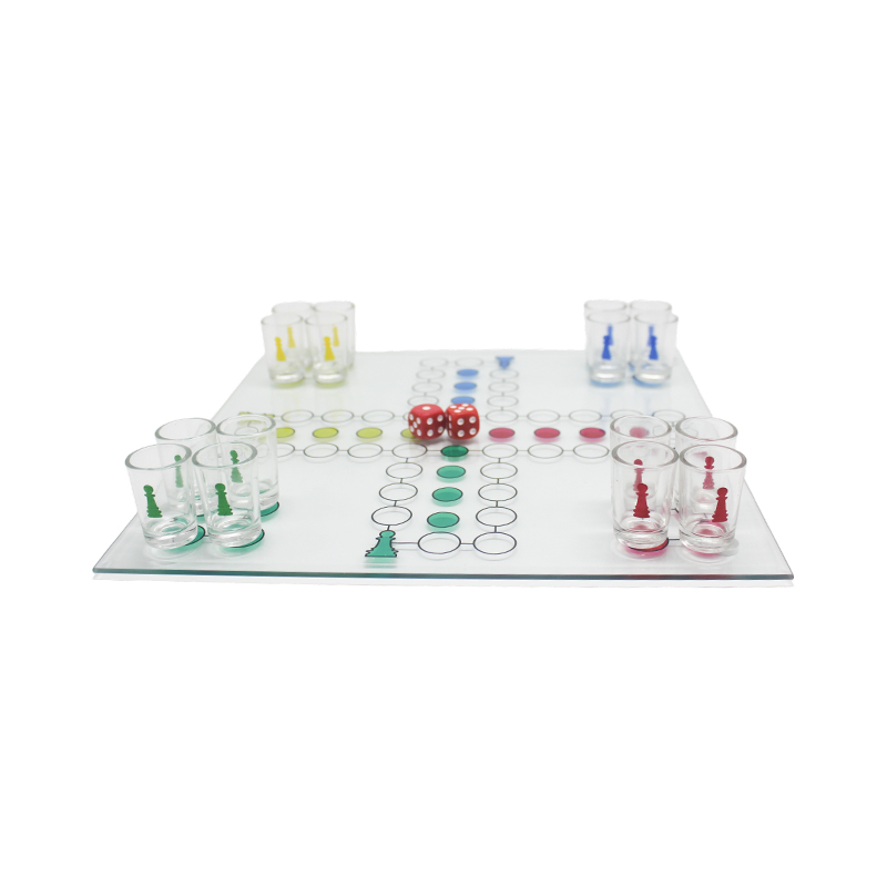 Crystal Ludo Cluiche Óil Set