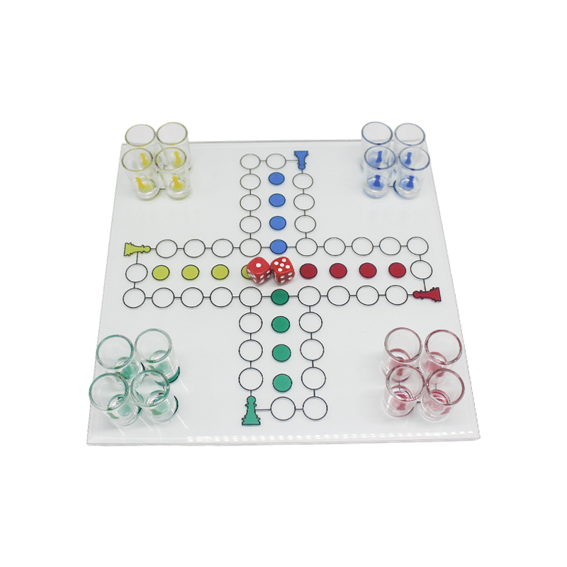 Crystal Ludo Cluiche Óil Set