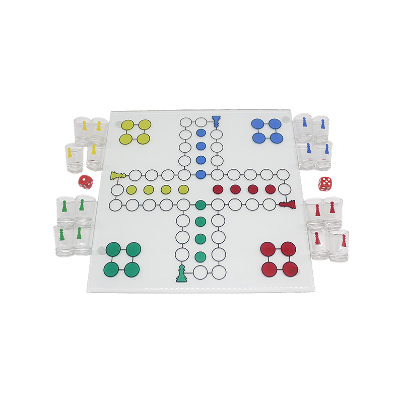 Crystal Ludo Cluiche Óil Set
