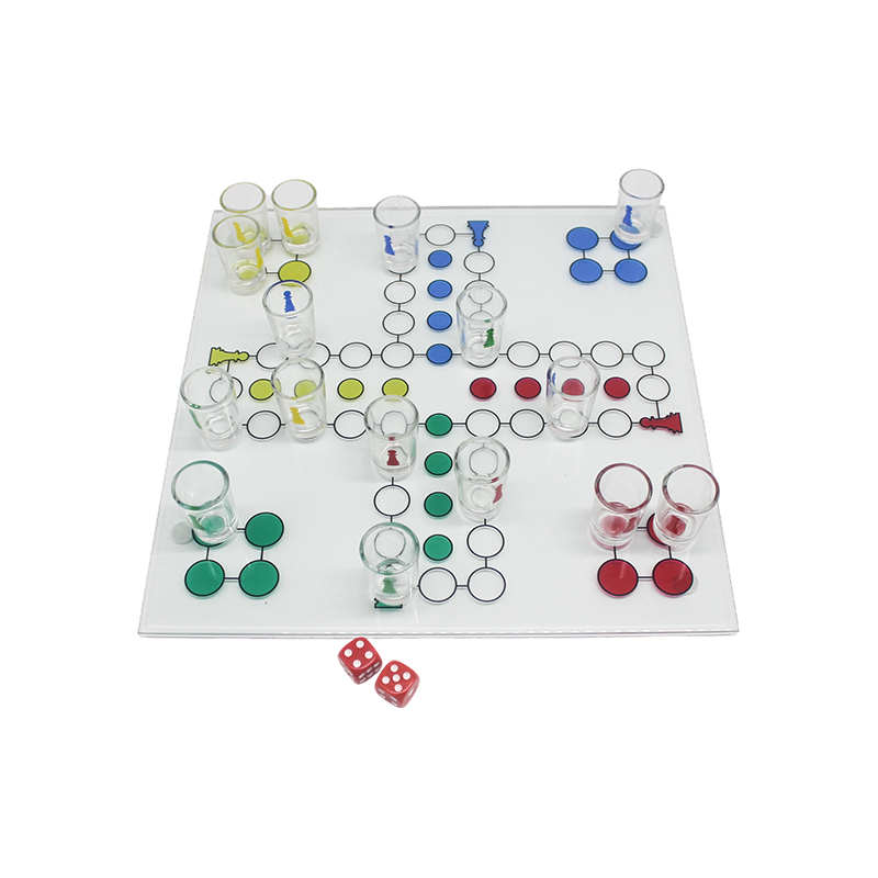 Crystal Ludo Cluiche Óil Set