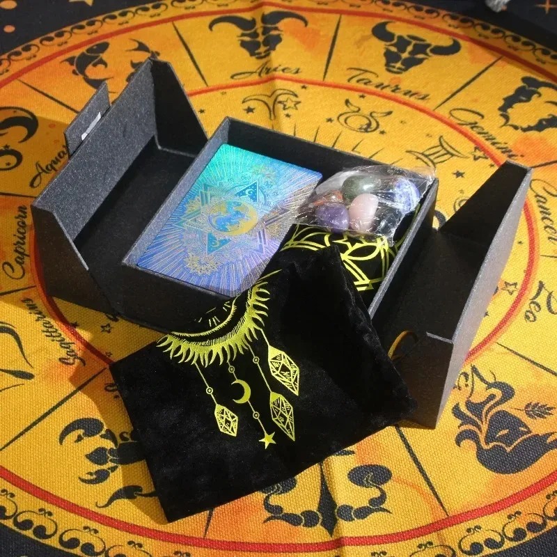 Eagrán Inbhailithe ar Théama an Stoidiaca - Tacar Tarot Treasure & Criostail Mystic