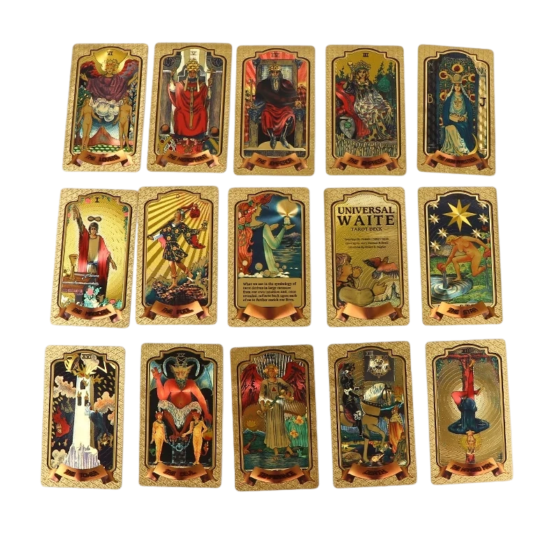Socraigh Cártaí Tarot Préimh Óir-Scragall