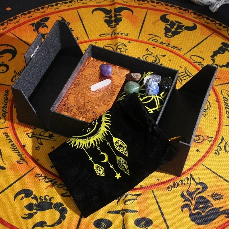 Eagrán Inbhailithe ar Théama an Stoidiaca - Tacar Tarot Treasure & Criostail Mystic
