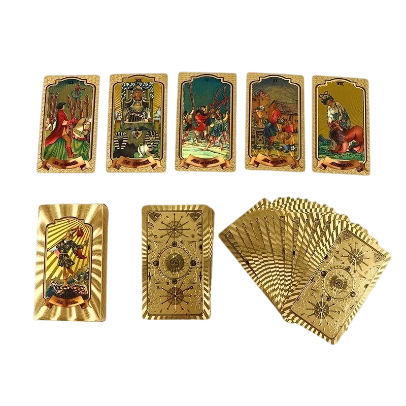 Socraigh Cártaí Tarot Préimh Óir-Scragall