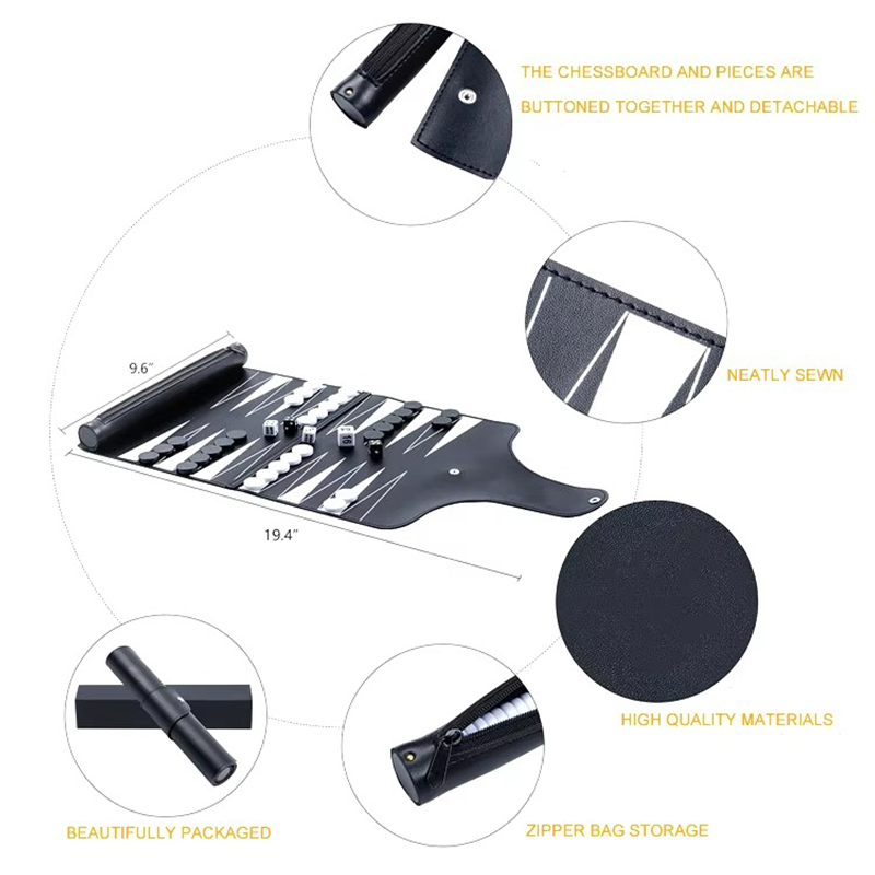 Leathar Táiplise Foldable Set - Elegance Inaistrithe do Chearrbhachas Ar-an-Téigh