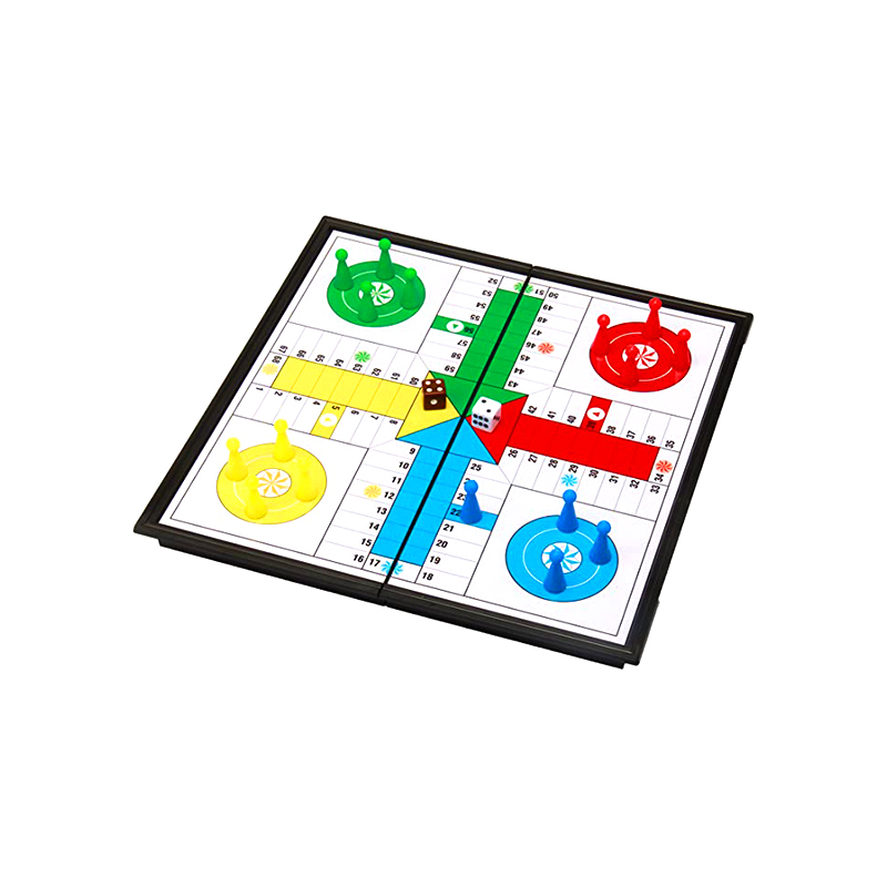 Cluiche Boird Maighnéadach Inaistrithe le Dice and Pieces Classic Ludo Game Set