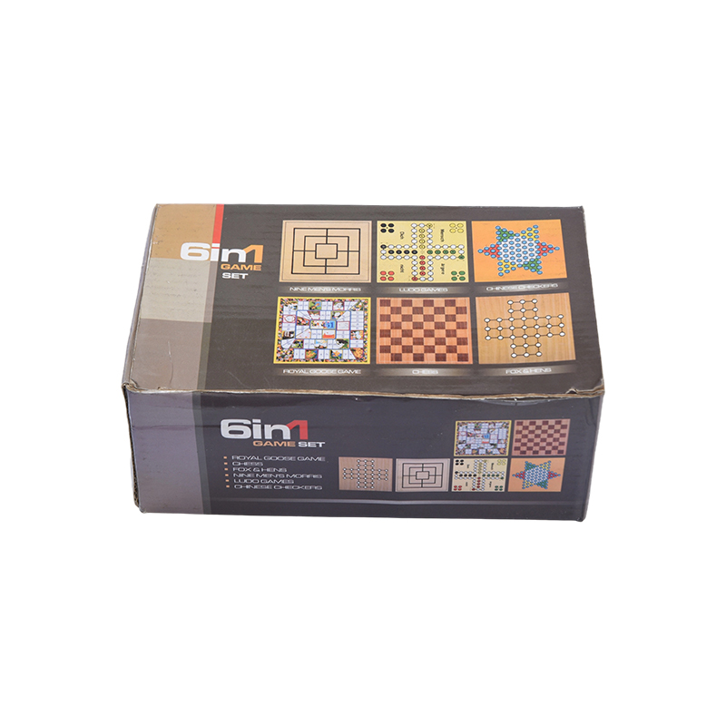 Set Cluiche Boird Maighnéadacha Cás Inaistrithe 6-in-1