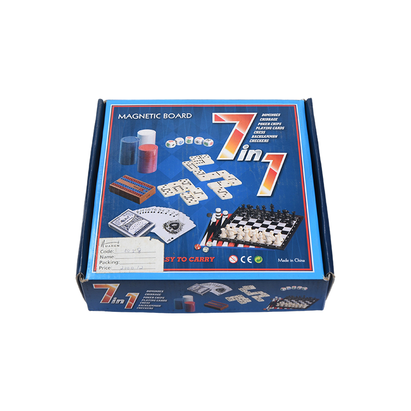 Bosca Inaistrithe Bosca Cluiche Boird Clasaiceach 7-in-1 Set