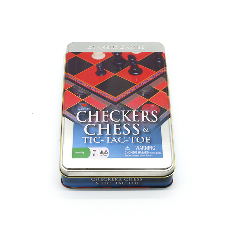 Seiceálaithe Clasaiceach 2-in-1, Seit Stáin Ficheall & Tic-Tac-Toe