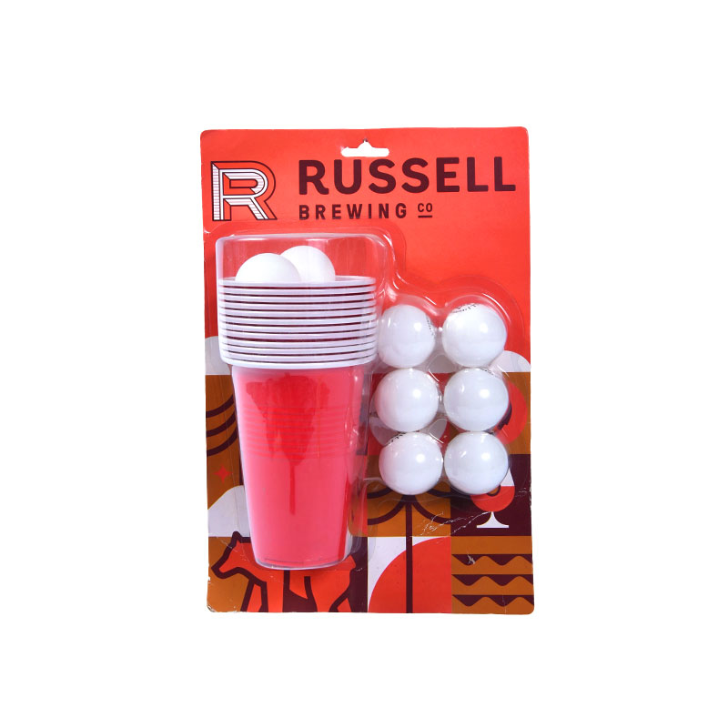 Russell Brewing Co. Trealamh Pong Beoir - Cupáin agus Liathróidí san áireamh