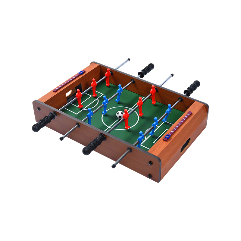 Tábla Foosball Adhmaid Clasaiceach - Cluiche Dlúth Deisce le Rannpháirtithe Beoga agus Rianaithe Scór
