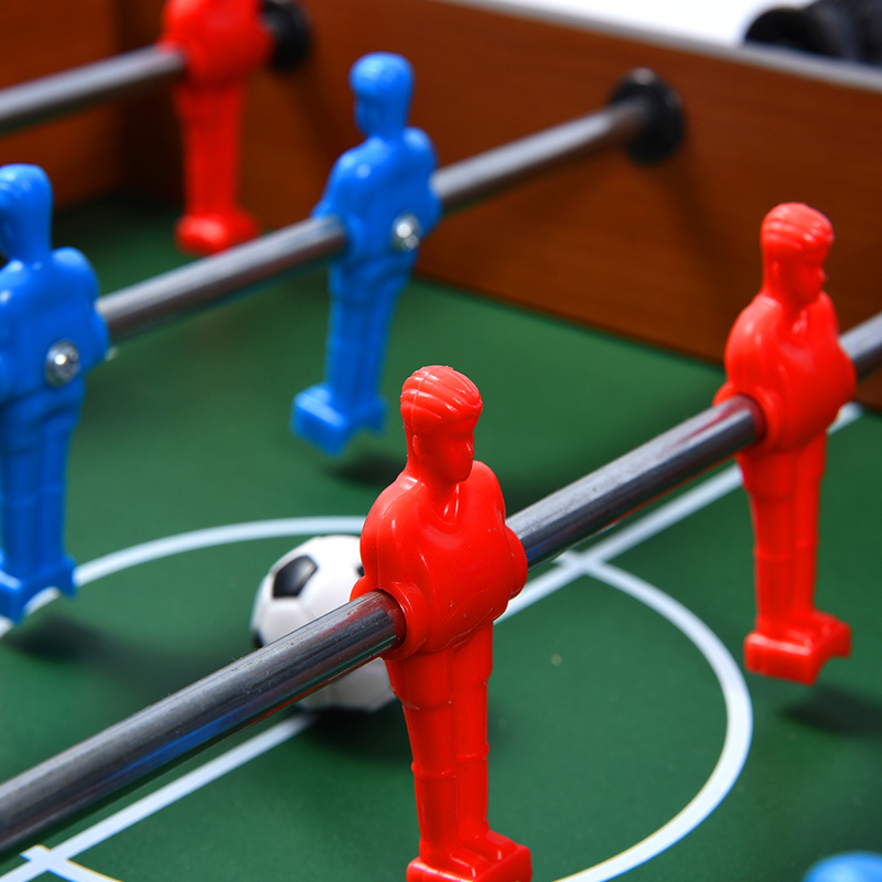 Tábla Foosball Adhmaid Clasaiceach - Cluiche Dlúth Deisce le Rannpháirtithe Beoga agus Rianaithe Scór