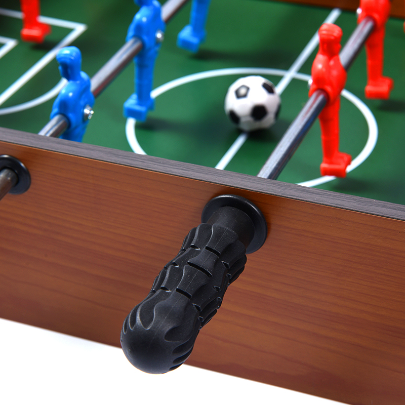 Tábla Foosball Adhmaid Clasaiceach - Cluiche Dlúth Deisce le Rannpháirtithe Beoga agus Rianaithe Scór