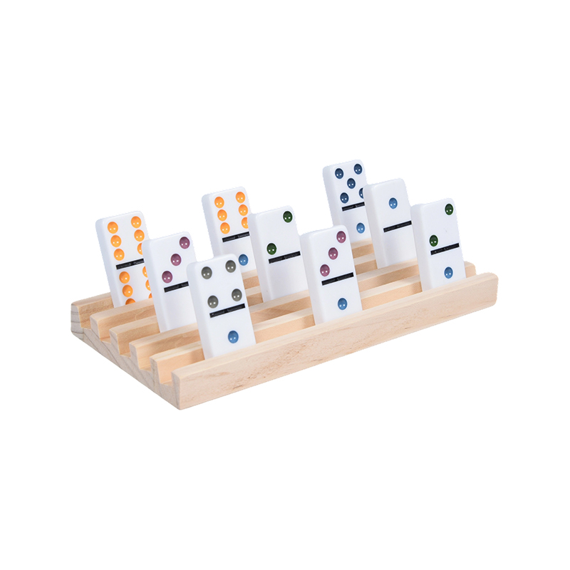 Patrúin Ponc ildaite le Taispeáin Eagraithe Raca Domino Adhmaid Raca
